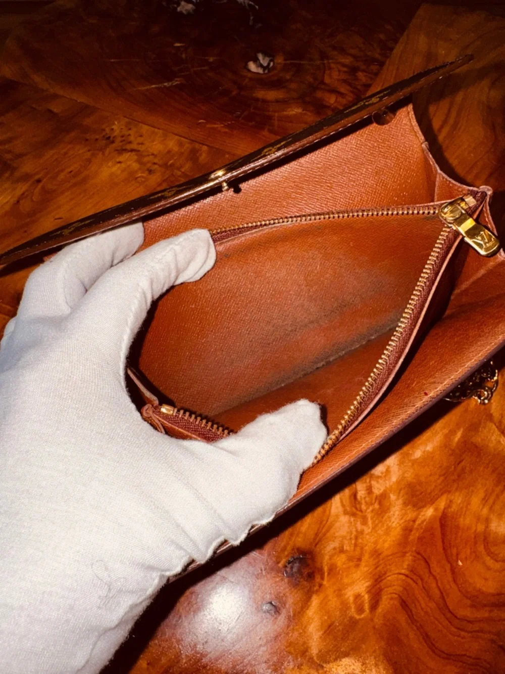 Louis Vuitton, beautiful vintage Sarah, long wallet, monogram, brown converted - Picture 11 of 14